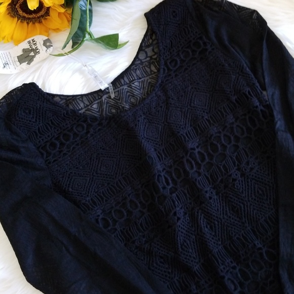 Mur Mur Mesh Long sleeve Knit Shirt - Picture 2 of 5